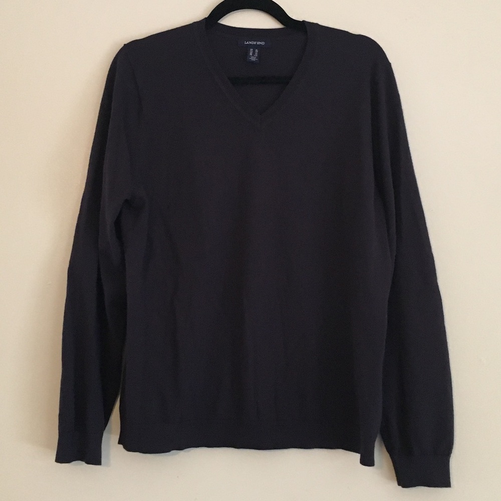 EUC Land’s End Dark Navy Pullover V-Neck, Size XL